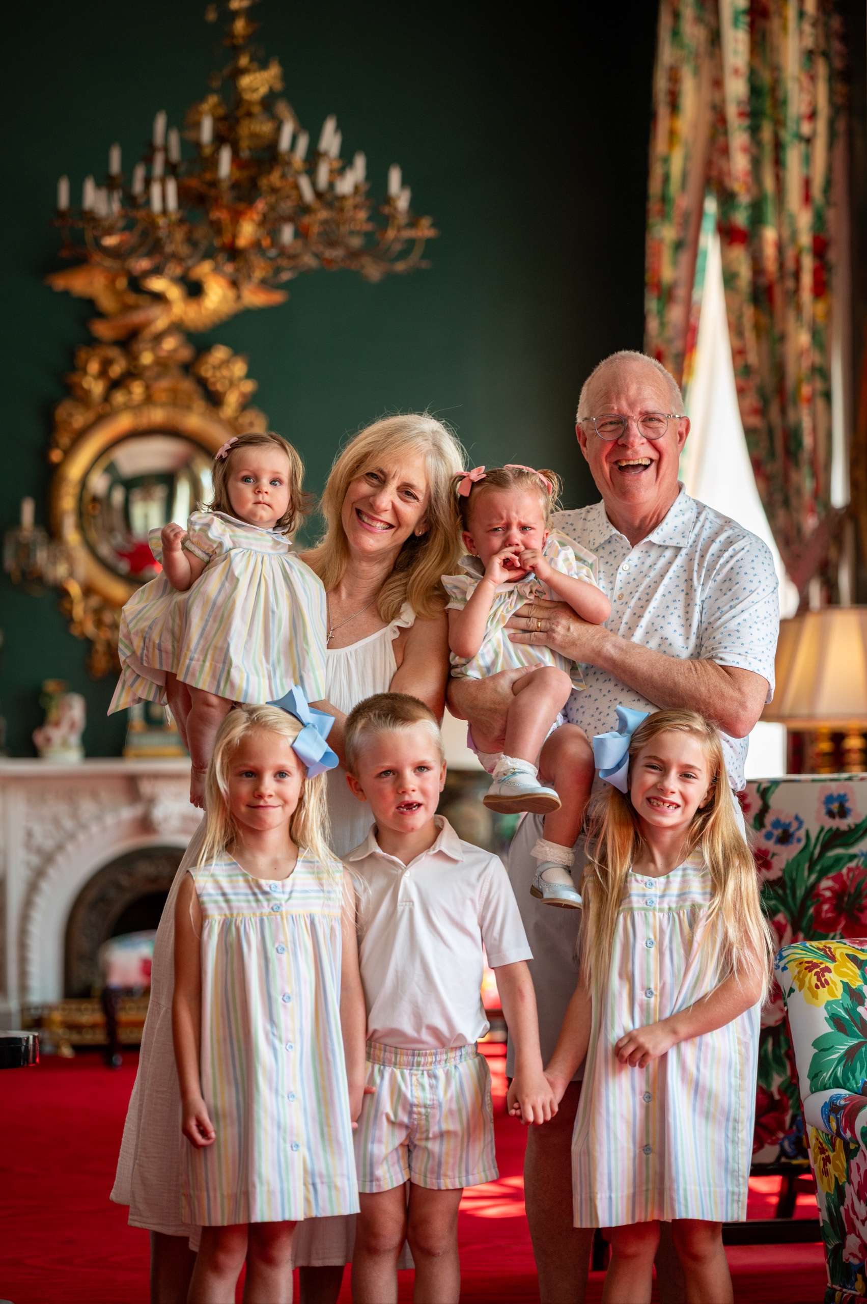 Family portrait with warm connection