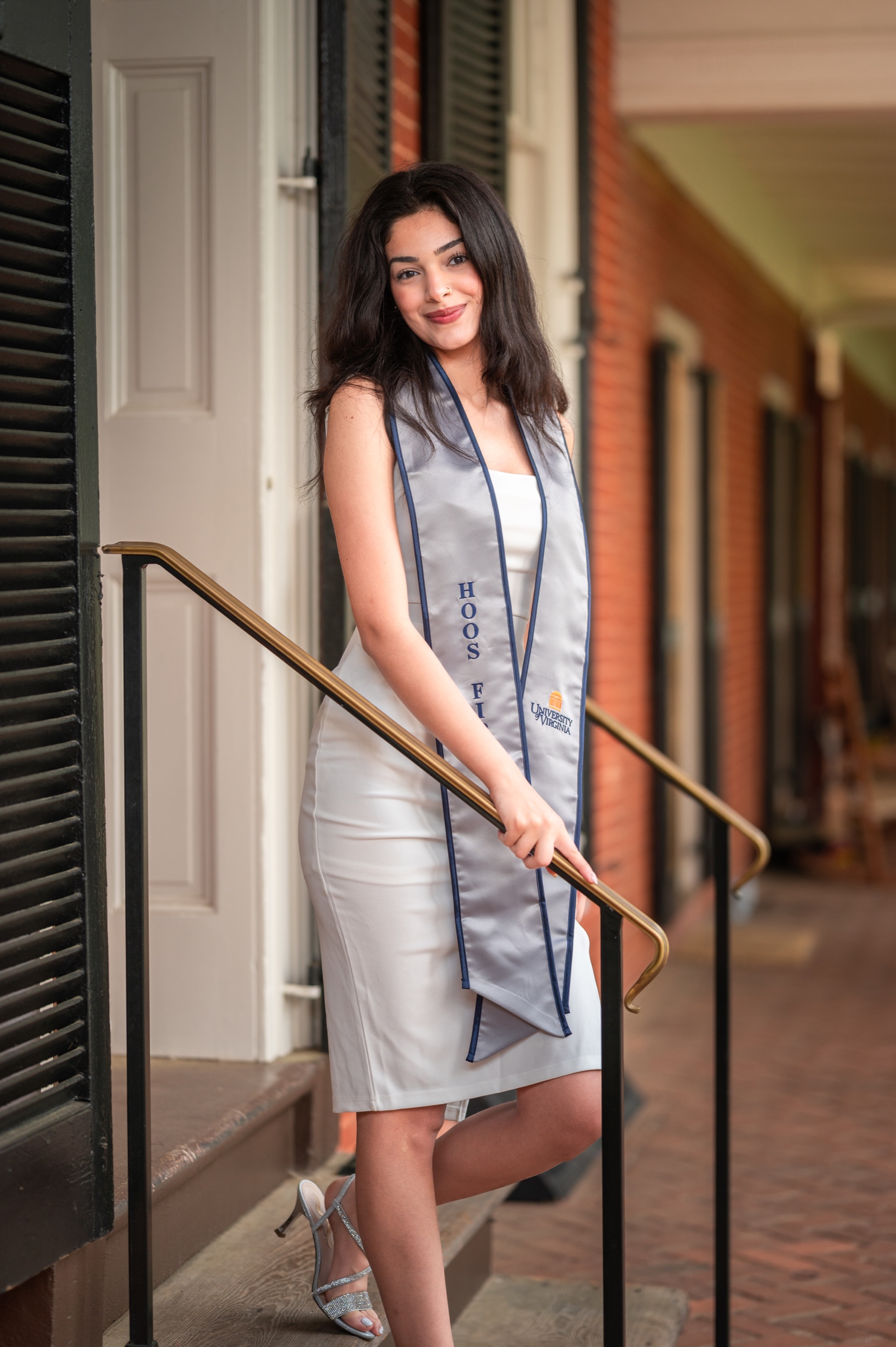 Graduation portrait on campus