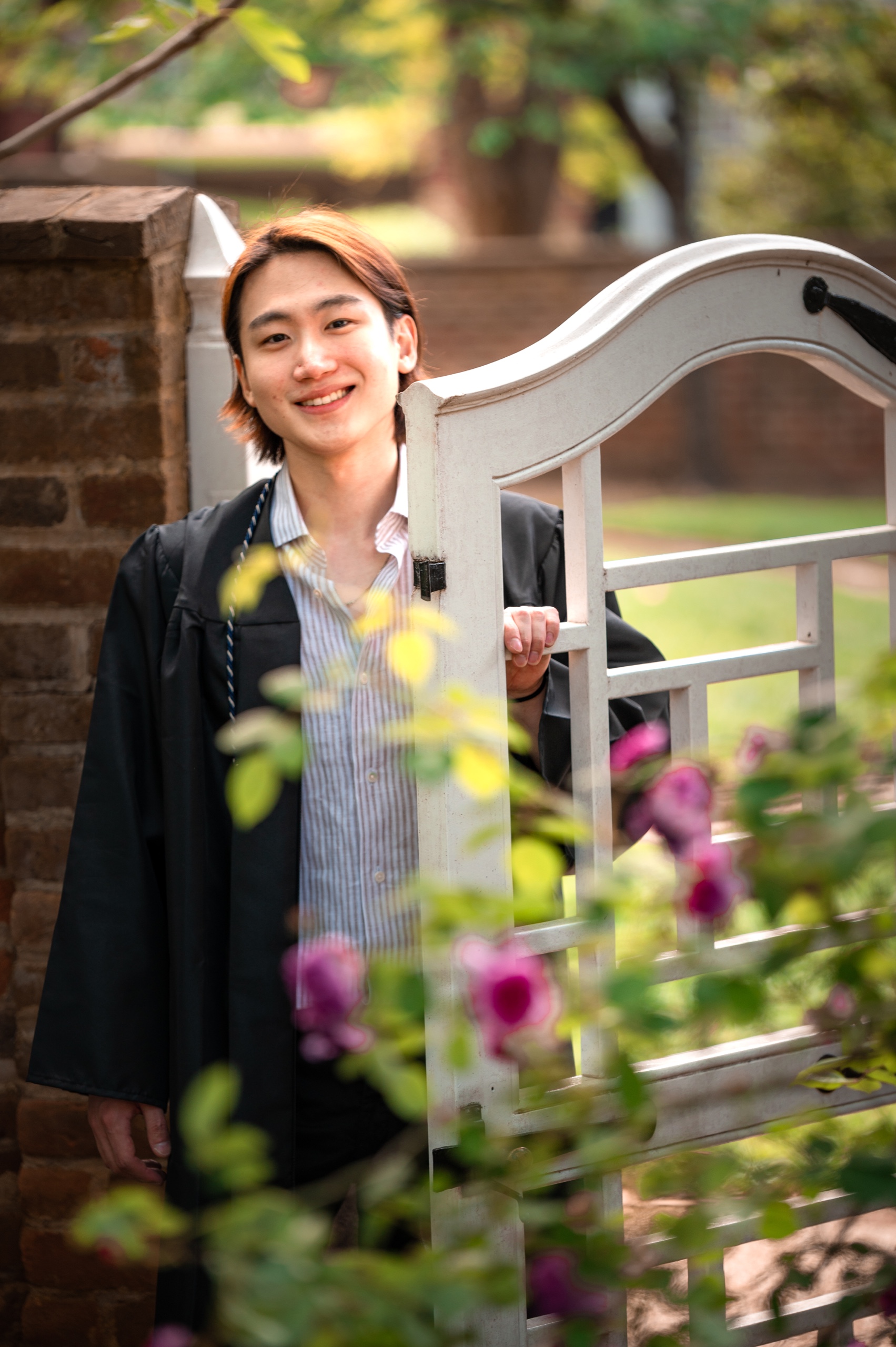 UW graduation portrait in soft light